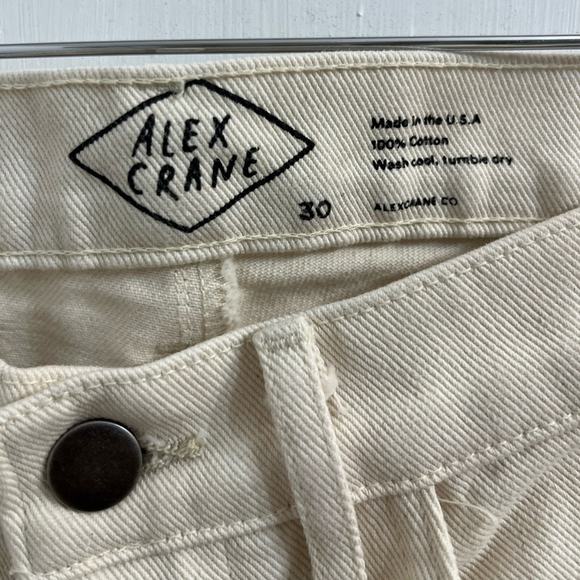 Alex Crane Straight Leg Cham Jeans Canvas Pant Heavy Cotton Cream Sustainable 30 - Picture 3 of 5